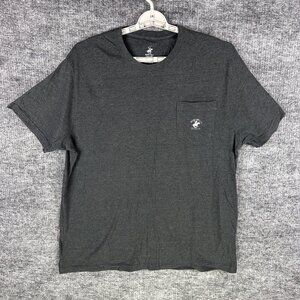 Beverly Hills Polo Club Men's Grey Pocket Short Sleeve T-Shirt Adult Size 2X